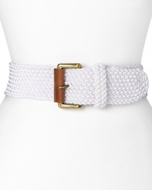 Cinch your silhouette with this effortless nylon belt from Lauren Ralph Lauren. The crisp, woven style will lend every look definition, as well as texture.