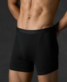 Polo's boxer brief is constructed to offer the ultimate in shape and support in soft cotton jersey.