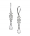 For a truly regal look, add Eliot Danori's Diadem Drop Earrings. Crafted from silver tone mixed metal, these earrings shine with the addition of sparkling cubic zirconias (2 ct. t.w.). Approximate drop: 1-3/8 inches.