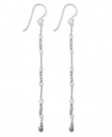 It's a chain effect. Complete a totally-chic look with Studio Silver's dangling chain earrings in sterling silver. Approximate drop: 2 inches.