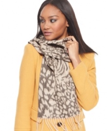 Cater to your animal instincts with this feline-inspired scarf made of wonderfully warm cashmere. By Charter Club.