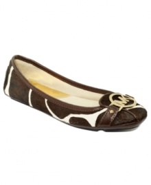 Polished flats get a giraffe-print upgrade. MICHAEL by Michael Kors' Fulton flats will freshen up your look for sure.