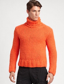 Crafted from a luxurious merino wool blend, this chunky turtleneck sweater provides sumptuously soft protection against chilly weather.Turtleneck50% merino wool/50% alpacaDry cleanImported