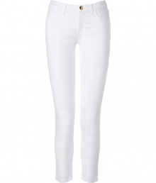 Build the foundations of chic spring looks with these pristine skinny jeans from Emilio Pucci - Four-pocket styling, skinny leg, comfortable mid-rise cut - Form-fitting, ankle length - Pair with everything from modern knits and ankle boots to feminine tops and heels