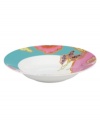 In an inspiring display of alluring watercolors, this aqua-banded rim soup bowl offers a bright, contemporary addition to your table. Mix and match across the Lenox Floral Fusion dinnerware collection for a stunning presentation. Qualifies for Rebate