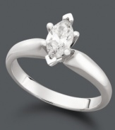 Exquisite by design. Take her breath away with this stunning certified, marquise-cut solitaire diamond (5/8 ct. t.w.). Crafted in 14k white gold.