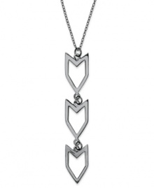 Add a hint of Southwestern appeal. Studio Silver's Chevron pendant features an edgy design of cut-out arrowheads. Set in sterling silver. Approximate length: 20 inches. Approximate drop: 2 inches.