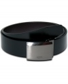 Revel in the bevel. This belt from Tumi calls attention to your stylish accessorized style.