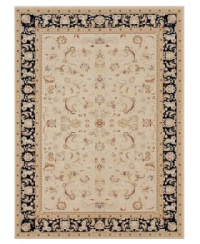 Impeccably detailed florals cascade across this Samira area rug from Loloi, imparting a distinctly traditional and elegant design for any space. Crafted in Turkey of ultra-durable and easy-to-clean polypropylene.