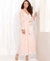 Wrap yourself in the sheer luxury of Flora Nikrooz's Florin chiffon long robe.