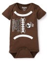 Your little bundle of joy can sport this football Sara Kety bodysuit all season long.