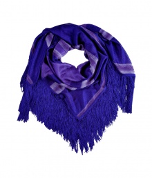 Sumptuous scarf in fine, pure viscose - A stylish standout from knitwear stalwart Missoni - Incredibly soft, lightweight material drapes beautifully - Lush in vibrant shades or violet and lilac - Chic, XL  fringe trim - An elegant, eye-catching compliment to any number of looks - Pair with everything from a blazer, t-shirt and jeans to a tank top and maxi skirt