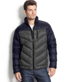 Keep the chill at bay with this stylish packable down jacket from Calvin Klein.