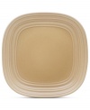 With the look of hand-thrown pottery in hard-wearing stoneware, the square Swirl salad plate from Mikasa enhances casual meals with fuss-free elegance. A matte finish with glazed accents adds stylish distinction to a serene tan hue.