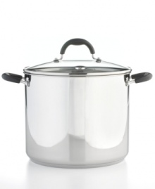 Give guests and family members something to talk about-the masterful meals created by this professional piece. The stainless steel construction includes an impact-bonded base that quickly and evenly heats ingredients to perfection, serving up incredibly hearty soups, stews and more. Limited lifetime warranty.