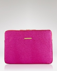 This glitter-dusted laptop sleeve from Juicy Couture makes a girlie-glam case for keeping your computer all covered up.