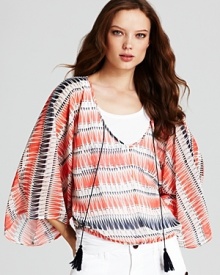 Quotation: Sanctuary Top - Abstract Stripe Poncho