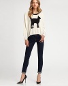 Contrasting cat motif takes front and center, while dropped shoulders and a relaxed fit add downtown swagger to this plush pull-on style. RoundneckDropped shouldersLong dolman sleeves50% nylon/40% alpaca/10% woolDry cleanImported of Italian fabricModel shown is 5'9 (176cm) wearing US size Small.