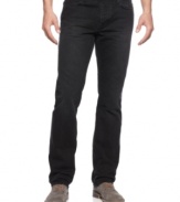 Slim down your denim style with these edgy jeans from Calvin Klein.