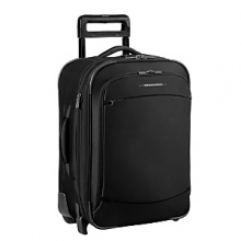 The new trend in luggage, Briggs & Riley expandable carry on's newly redesigned 20 wide-body is an ideal for both domestic and international travel. The shorter and wider configuration offers the maximum packing capacity and easily fits feet-first in the overhead compartment. Outsider® handle for wrinkle-free flat packing. Zip-around expansion increases packing capacity by 30%.