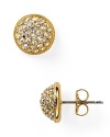 Nadri Pave Button Earrings