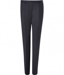 Up the ante of your office wardrobe with these sophisticated pants from Hugo - Flat front, off-seam pockets, back welt pockets with buttons - Slim fit - Transitions from the office to evening effortlessly - pair with a button-down and matching blazer