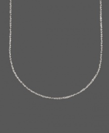 A stylish essential for your collection. This pretty perfectina chain crafted in 14k white gold will be the perfect touch by itself or paired with charms. Approximate length: 20 inches.