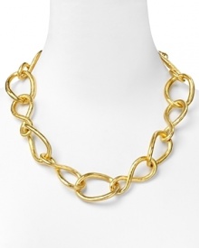 Kenneth Jay Lane takes a classic, jewel box staple in a cool direction. Boasting a bit of flash and chunky gold-plated links, there's chic in this chain.