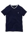 Essential short-sleeved tee in soft, washed cotton jersey.