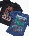 He'll feel like a super hero when he sports one of these graphic tees from Epic Threads.