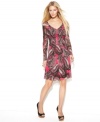 Go global glam with INC's softly-draped dress. The colorful, exotic print adds an on-trend touch!