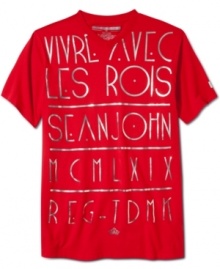 Use your words. This Sean John tee lets letters do the talking for one dynamic design.