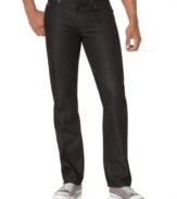 Go dark. Dial down your everyday blues and get hip to this dark-wash, straight-leg style from Calvin Klein Jeans.