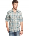 Western-inspired style creates the look of the season with this cool, classic shirt from Vintage Red.