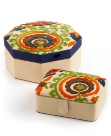 Flower boxes. More than a place to put precious things, the Teadip Aari trinket and jewelry boxes adorn your nightstand or desk with vintage charm.