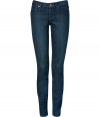 Work Helmut Langs modern edge into your everyday staples wardrobe with these cool green-indigo skinny jeans, perfect for pairing with neutrals or as an understated tonal tincture with brightly hued separates - Classic five-pocket style, button closure, belt loops - Team with chunky knits and sleek ankle boots