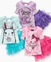 Show some personality! She'll glitter like the starlet she is in this adorable shirt and tutu set from Beautees.