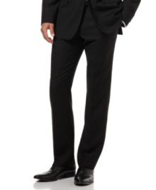 Sleek and streamlined, these Perry Ellis pants are a great addition to your selection of dresswear.