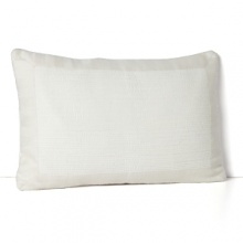 With its contemporary quilted detailing in a versatile ivory hue, this Vera Wang decorative pillow accents your decor with Vera's signature laid back luxury.