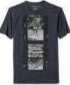 Dream weaver. This t-shirt from Kenneth Cole New York has a smooth slub weave and cool graphic to add some on-trend style to your summer wardrobe.