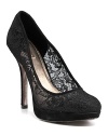 In alluring lace, these Joan & David pumps lend ladylike style with intoxicating edge.