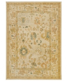 Introduce the casual, historical elegance of Oushak rugs to your home with this modern Caladonia area rug from Lauren Ralph Lauren. Crafted in Turkey using advanced power-looming techniques to create the look of heathered fibers for a soft, lustrous appearance in durable polypropylene.