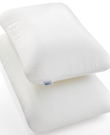 Uniquely designed, this Symphony Foam pillow from Tempur-Pedic offers special features for all sleep styles. One side features a gently arched design to provide additional head and neck support for back sleepers, the other side features a more traditional pillow feel for side sleepers and the special Tempur material provides pressure-relieving comfort all sleepers.