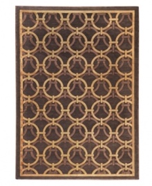 Warm earthtones set the stage for a stately, interlocking pattern, imbuing your space with a grand elegance. Designed for easy care and long-lasting wear, this striking area rug from Surya will maintain its plush texture even in high-traffic areas.