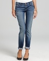 An ultra-faded wash lends love-worn appeal to these 7 For All Mankind skinny jeans. Cuff the ankles for a laid-back vibe.