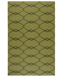 Stunning in its simplicity, this artist-designed area rug from Surya brings a calming beauty to any area in your home. Interlocking lines crisscross against a soft green background, creating a chic lattice-like pattern that's stylishly simple.