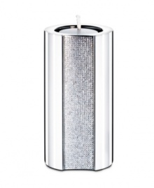 The Ambiray large tea light from Swarovski presents sleek, stainless steel heightened with dozens of tiny faceted clear crystals, creating a home accent that truly radiates glamour and sophistication.