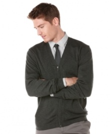 Throw on this easy-to-pair sweater from Perry Ellis the next time you go out and capture casual cool that's no sweat.