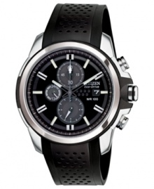 Citizen has created a modern sports watch with chronograph tech. Powered by Eco-Drive, running on both natural and artificial light, never needing a battery. From the Drive from Citizen Eco-Drive collection.