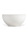 In an exquisite union of the contemporary and the classical, renowned bridal designer Vera Wang and Wedgwood have created a pattern for dinnerware and dishes that brings elegance to the modern table. Blanc sur Blanc marries pure white with a textured matte border and platinum edging for subtle tonal contrast.